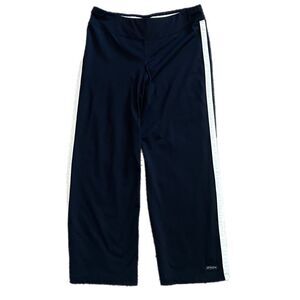 Athleta Black Crop Pants with White Side Stripe. Size Small. Great Condition!!